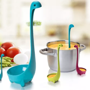 Cucharón + colador dinosaurios